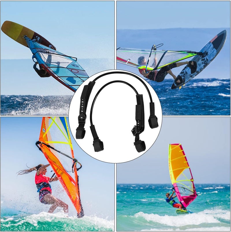 flexman 2Pcs Surfing Leash String, Adjustable TPU Secure Windsurfing Harness Lines, Windsurfing Equipment Leash Surfboard Surfing Accessory - Image 2